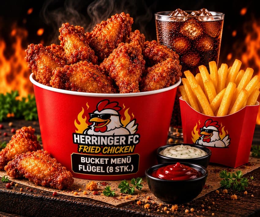 Bucket Menü Flügel (8 Stk.)