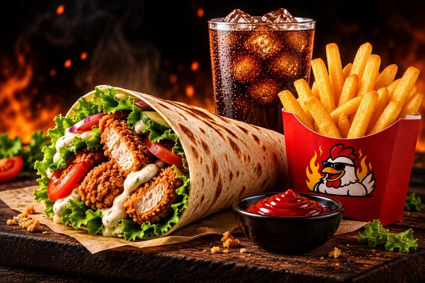 Wrap Chicken Menü